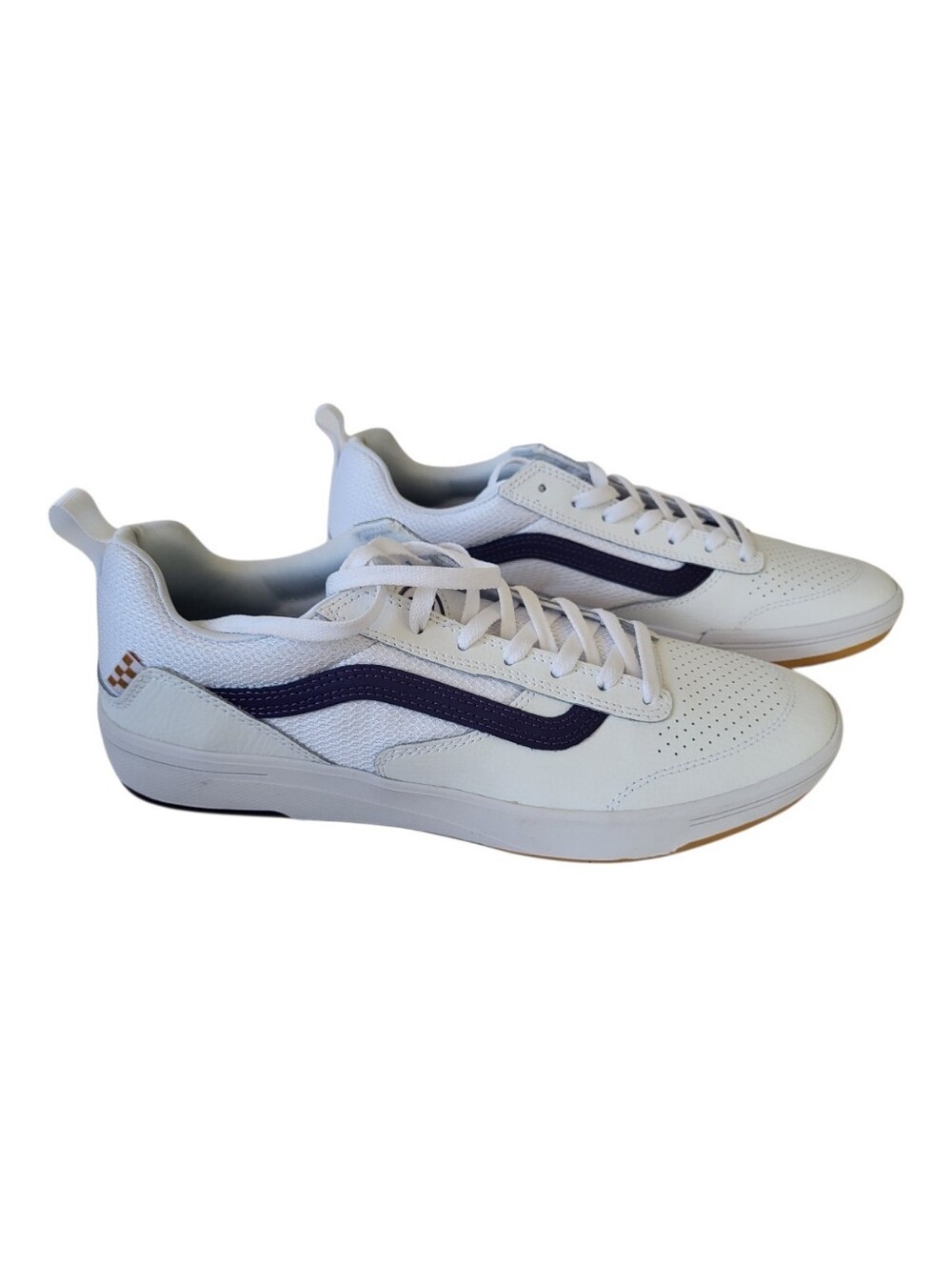 Vans Skate Zahba White Athletic Sneakers Purple Yellow Accents Mens 11 - Picture 2 of 13